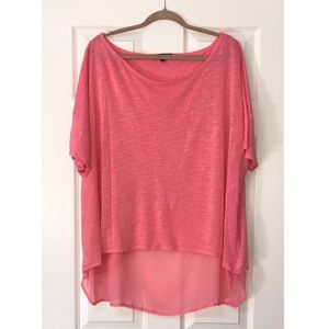 Cable & Gauge pink plus size top